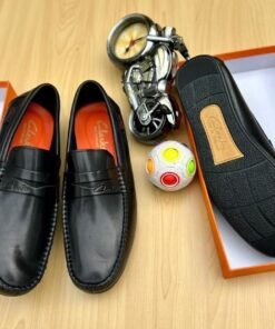 Clarks Black Leather Shoes – Classic Comfort, Modern Confidence