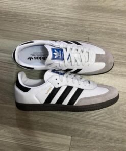 Alternative view of Adidas Samba OG – White, Grey & Black Classic