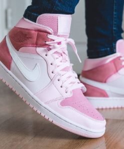 Alternative view of Nike Air Jordan 1 Mid “Digital Pink” 👟💗