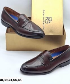 Roberto Guerrini Brown Leather Penny Loafers – Classic Style & Comfort