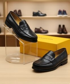 Louis Vuitton Black Leather Loafers – Timeless Luxury & Elegance