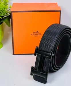 Hermès Black Leather Belt – Timeless Luxury 🖤✨