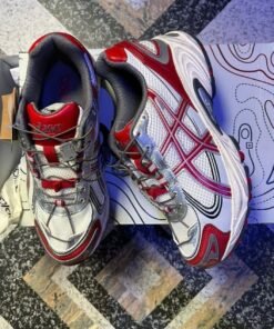 ASICS GEL-Kahana TR V4 – White, Red & Silver 👟⚪🔴✨