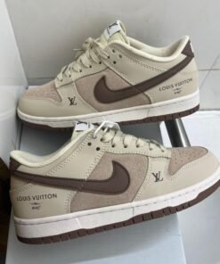 Louis Vuitton x Nike SB Dunk Low – Beige & Brown Luxury Sneakers