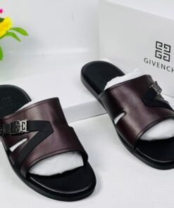 Givenchy Leather Buckle Strap Slippers– Bold Luxury Comfort 👡✨