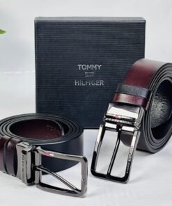 Tommy Hilfiger Reversible Leather Belt Set – Two Looks in One 👔✨