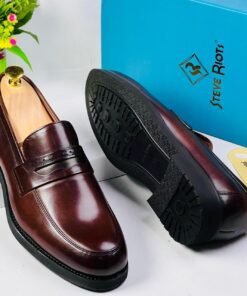 Alternative view of Steve Riots Brown Leather Loafers – Timeless Elegance 👞🤎